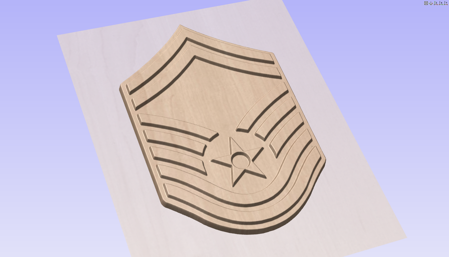 CNC File I USAF Senior Master Sergeant Rank E8 3d Model I RathTech Design My Store