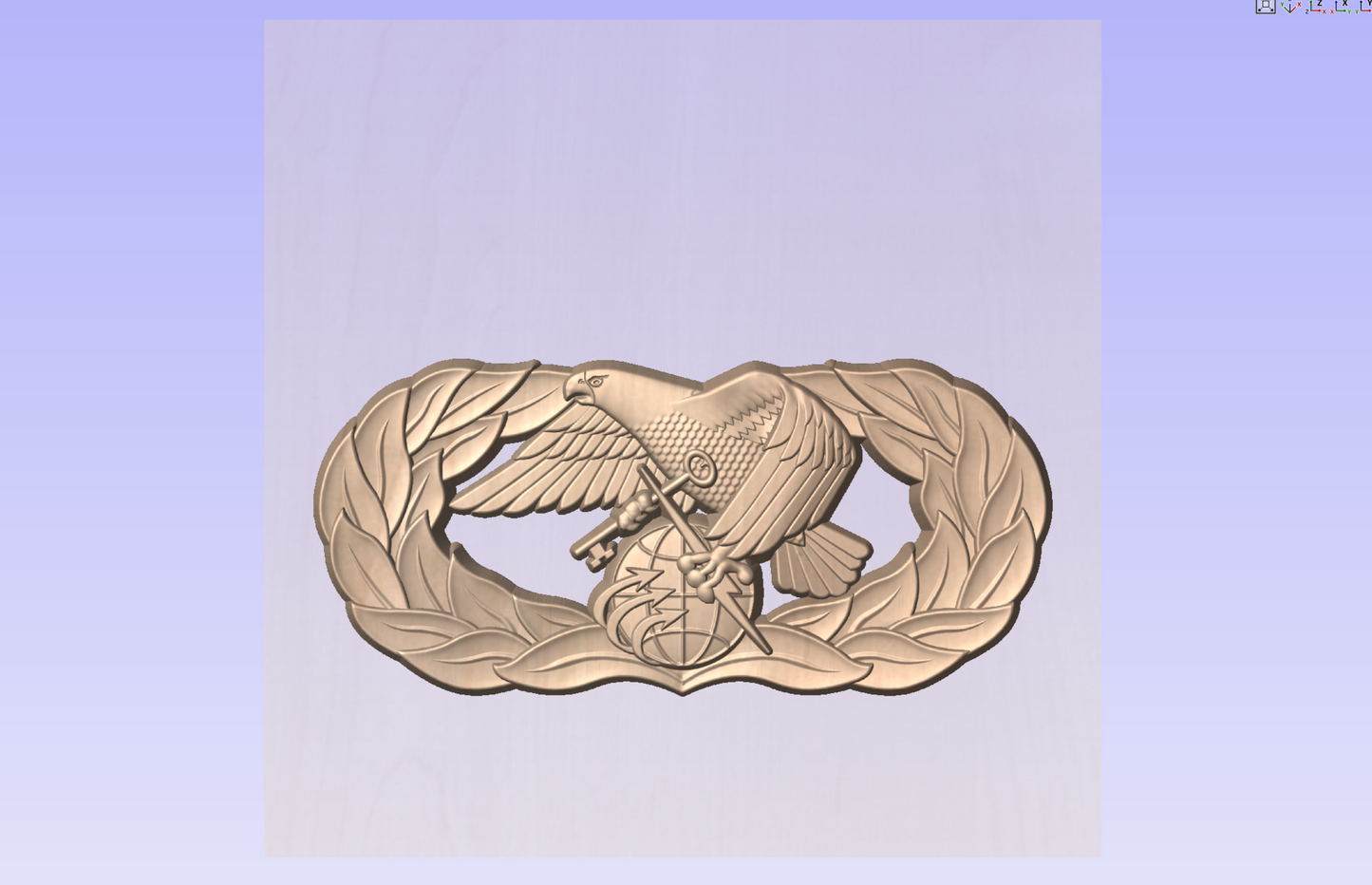 CNC File I USAF Basic Logistics Readiness Badge 3D Model My Store