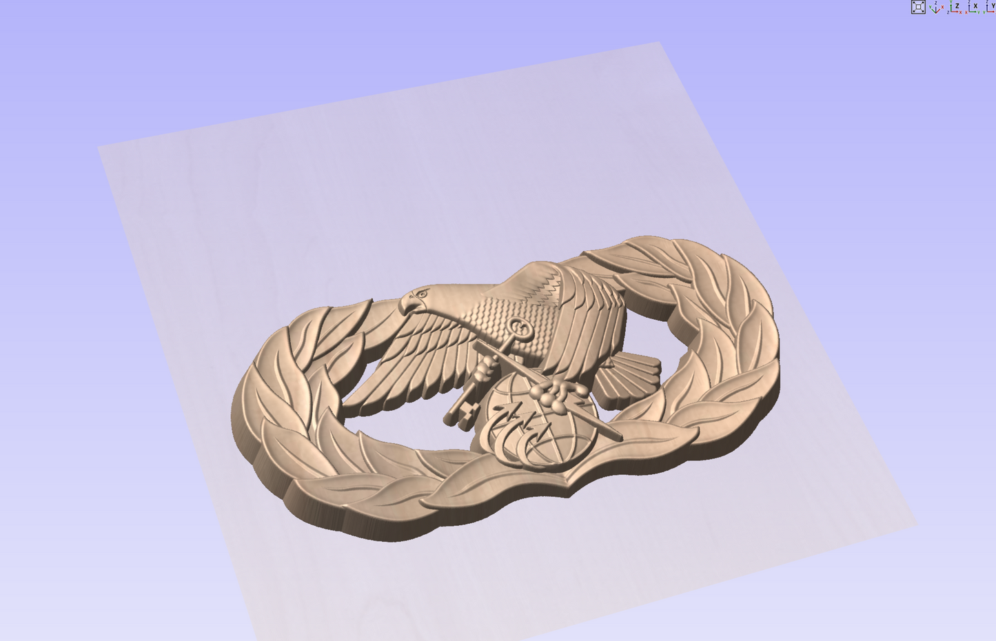 CNC File I USAF Basic Logistics Readiness Badge 3D Model My Store