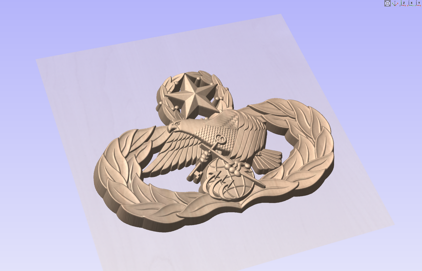 CNC File I USAF Master Logistics Readiness Badge 3D Model My Store