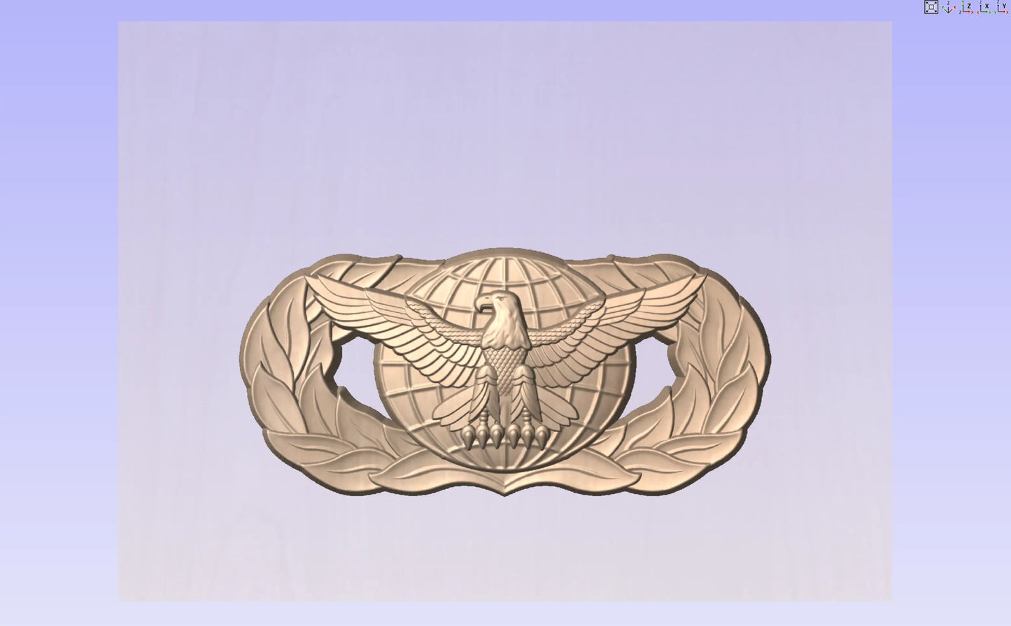 CNC File I US Air Force Basic Force Protection Badge 3D Model My Store