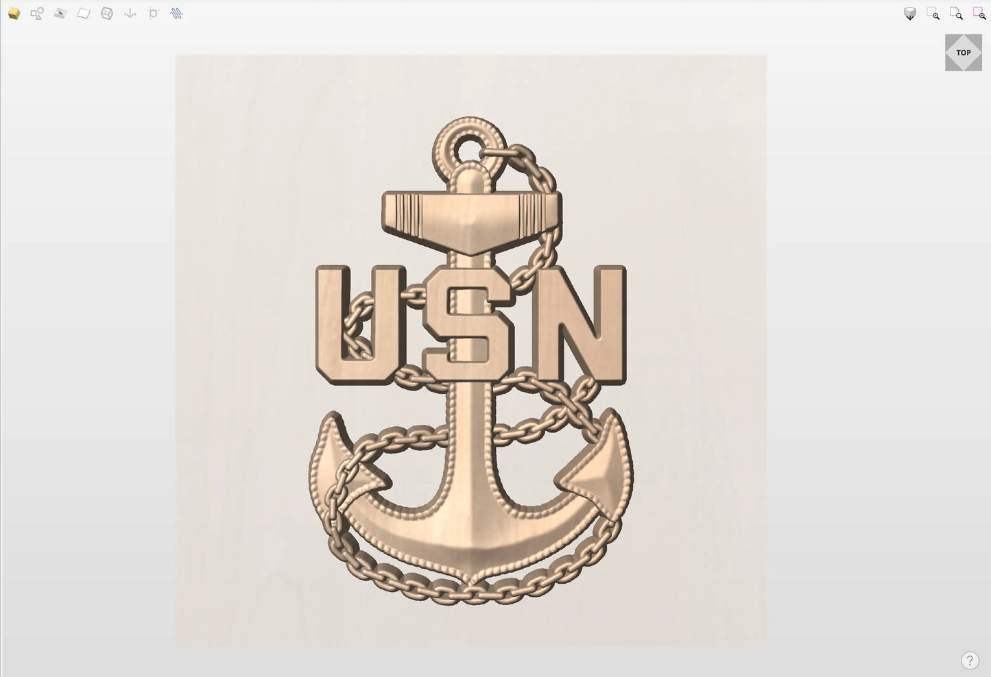 CNC File I US Navy Chief Rank 3D Model I RathTech Design My Store