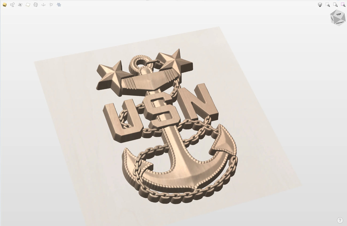 CNC File I US Navy Master Chief Rank 3D Model I RathTech Design My Store