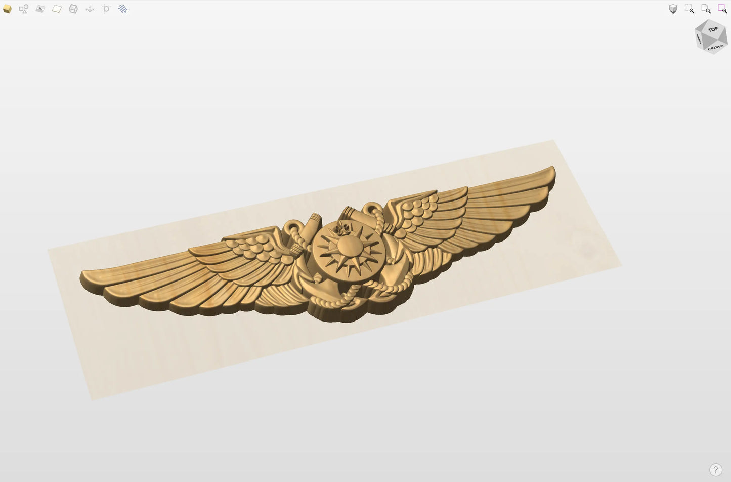 CNC File I US Navy Aerial Navigator Wings 3D Model I RathTech Design My Store