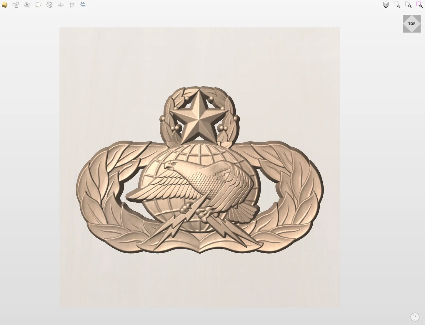 CNC File I US Air Force Master Logistics Badge 3D Model I RathTech Design My Store