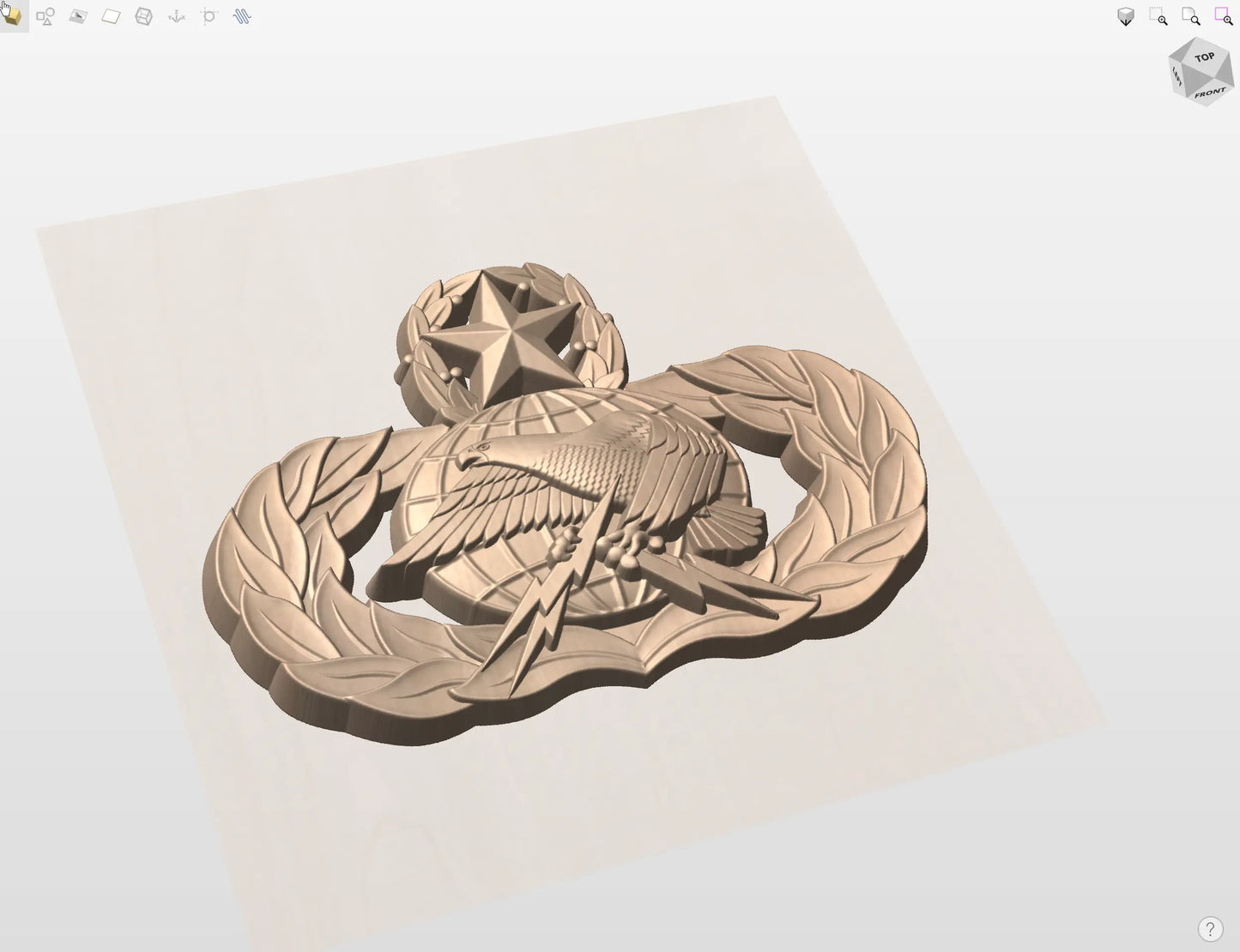 CNC File I US Air Force Master Logistics Badge 3D Model I RathTech Design My Store