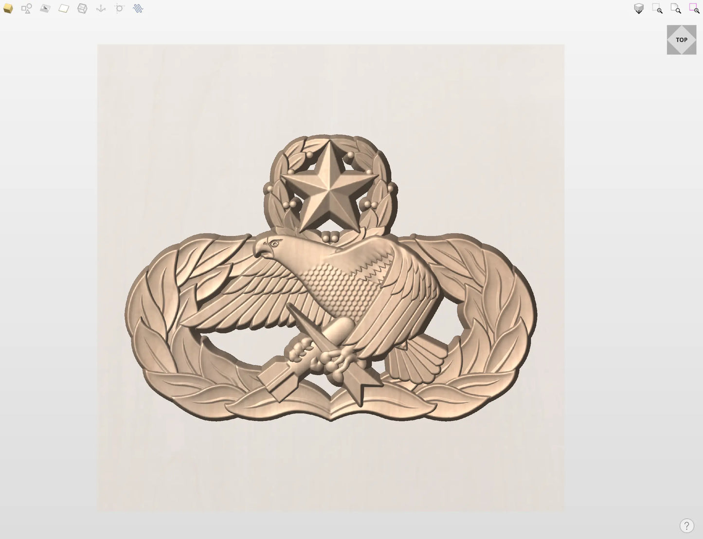 CNC File I US Air Force Master Maintenance Badge 3D Model I RathTech Design My Store