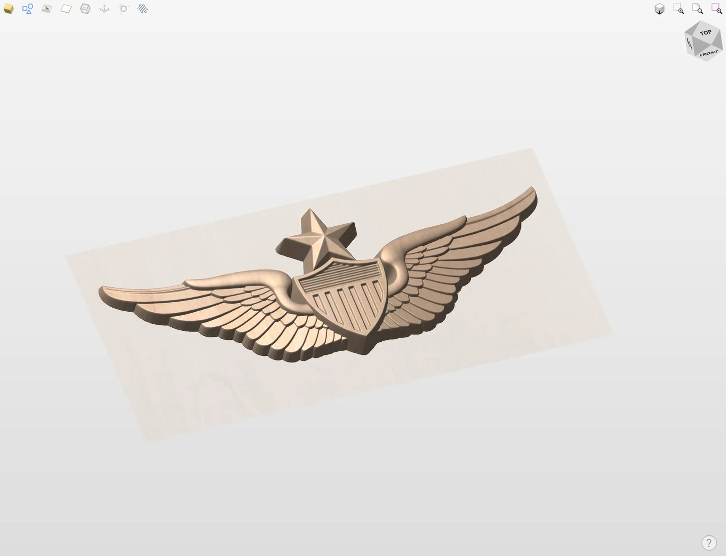 CNC File I US Army Senior Aviator Wings 3D Model I RathTech Design My Store