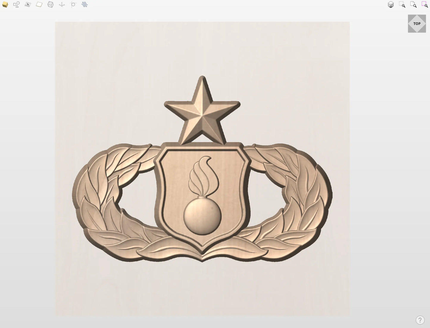 CNC File I US Air Force Senior Munitions Badge 3D Model I RathTech Design My Store