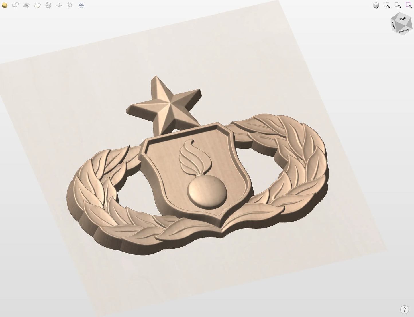 CNC File I US Air Force Senior Munitions Badge 3D Model I RathTech Design My Store
