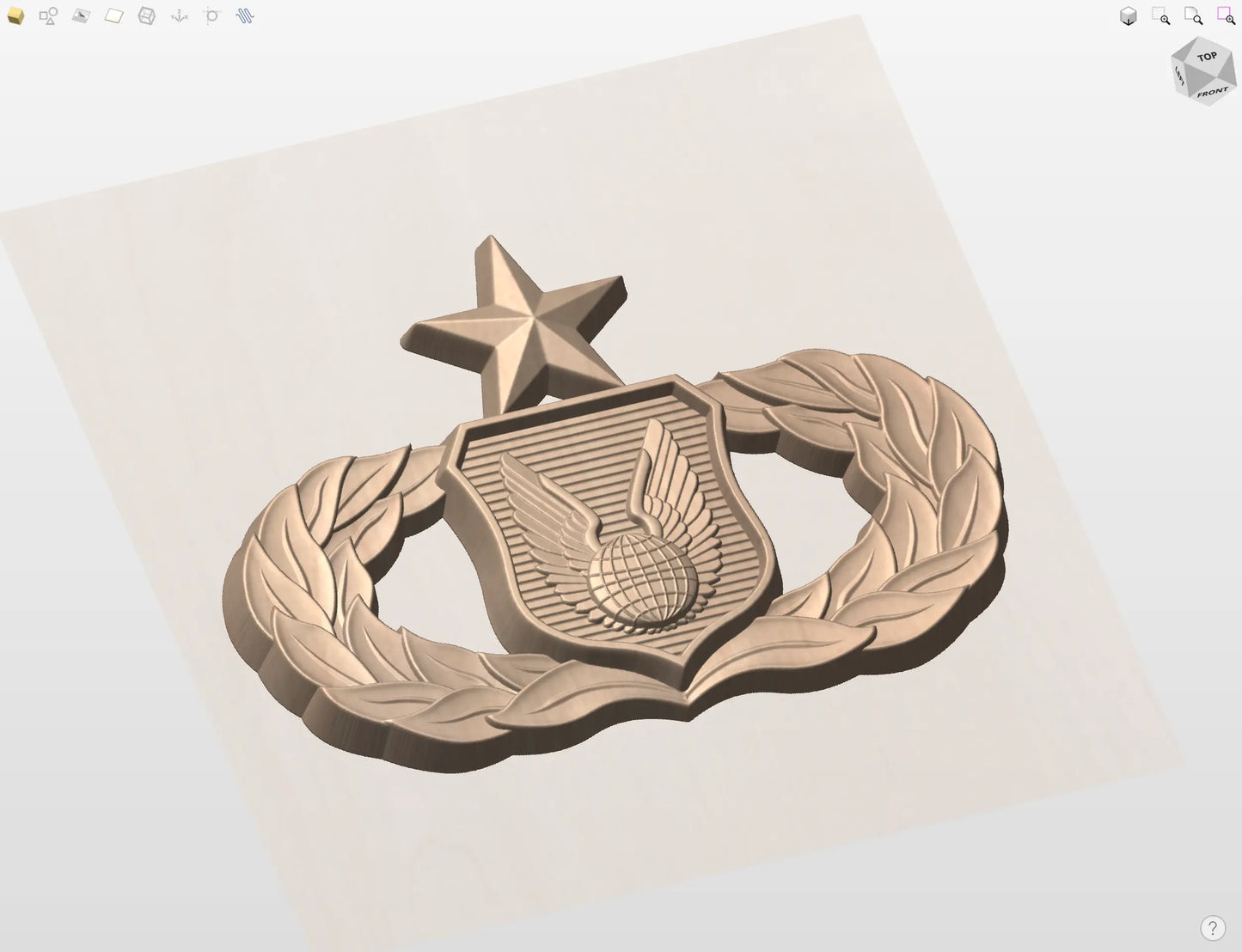 CNC File I US Air Force Senior Operations Support Badge 3D Model I RathTech Design My Store
