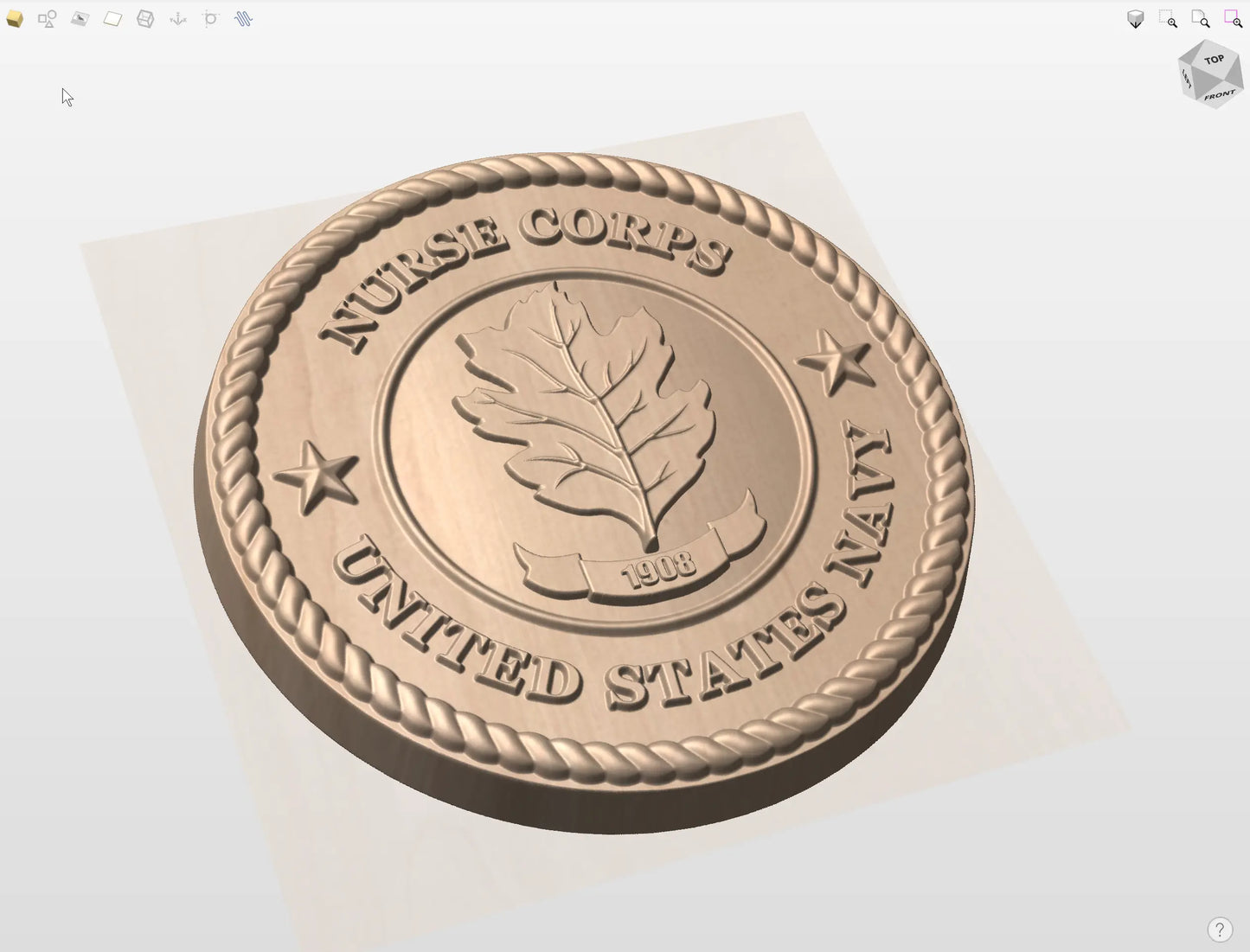 CNC File I US Navy Nurse Corps Seal 3D Model I RathTech Design My Store