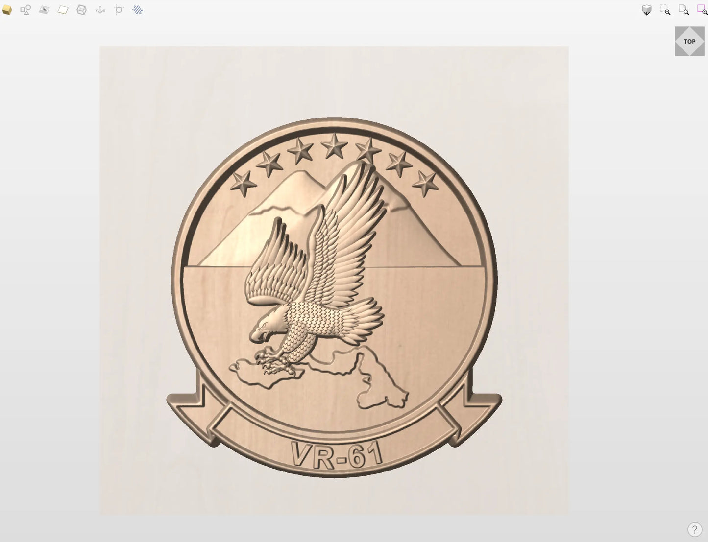 CNC File I US Navy VR-61 Unit Patch 3D Model I RathTech Design My Store
