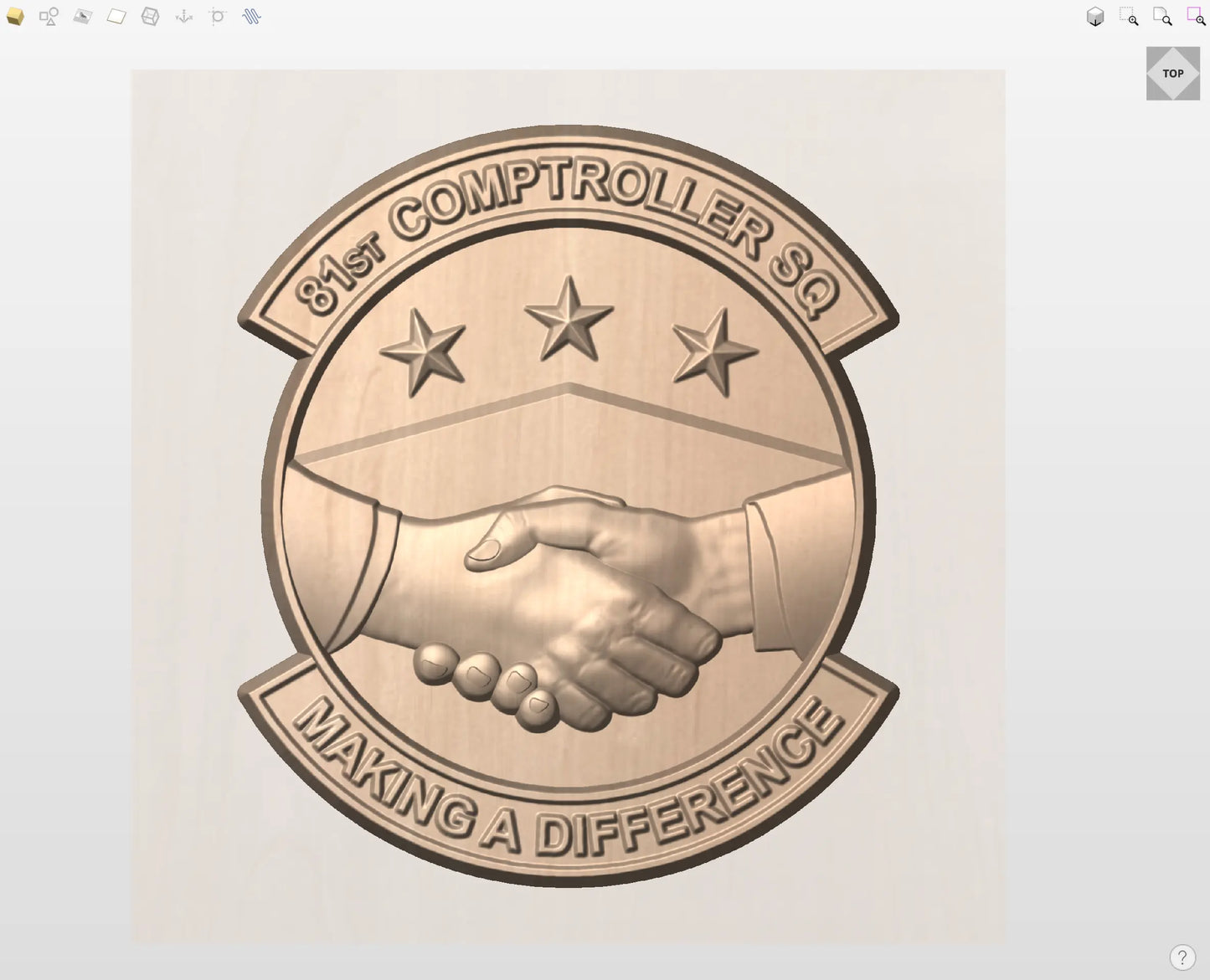 CNC File I US Air Force 81st Comptroller Squadron Insignia 3D Model I RathTech Design My Store