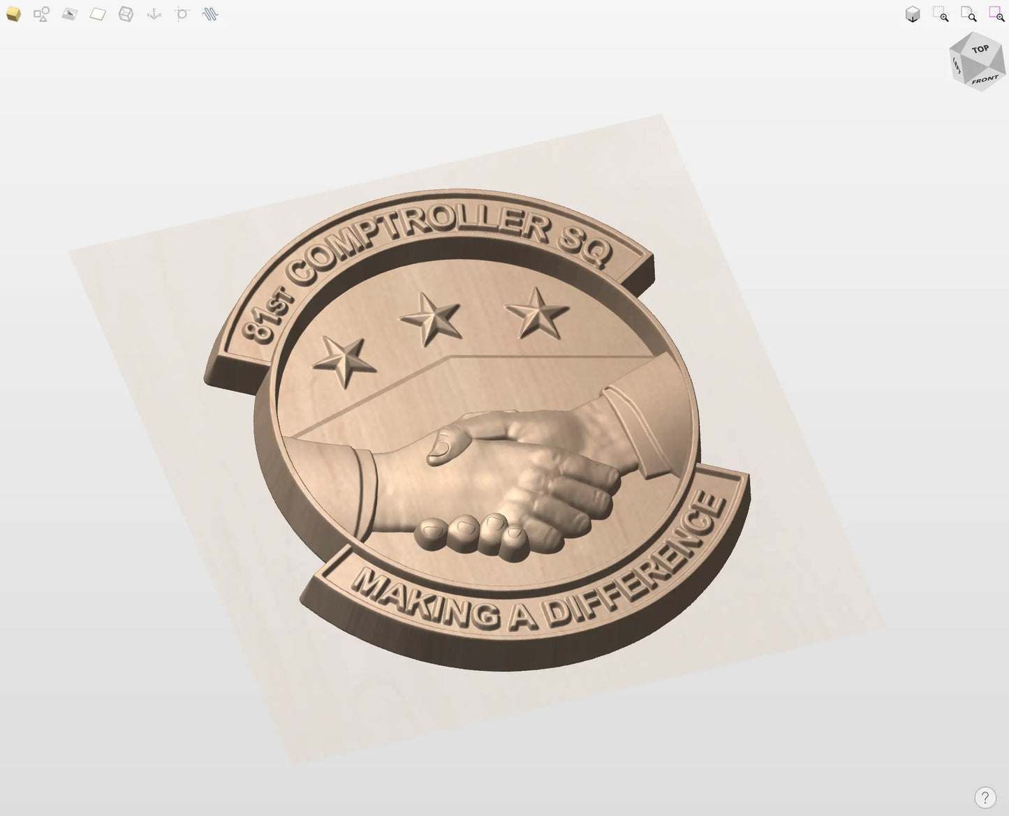 CNC File I US Air Force 81st Comptroller Squadron Insignia 3D Model I RathTech Design My Store
