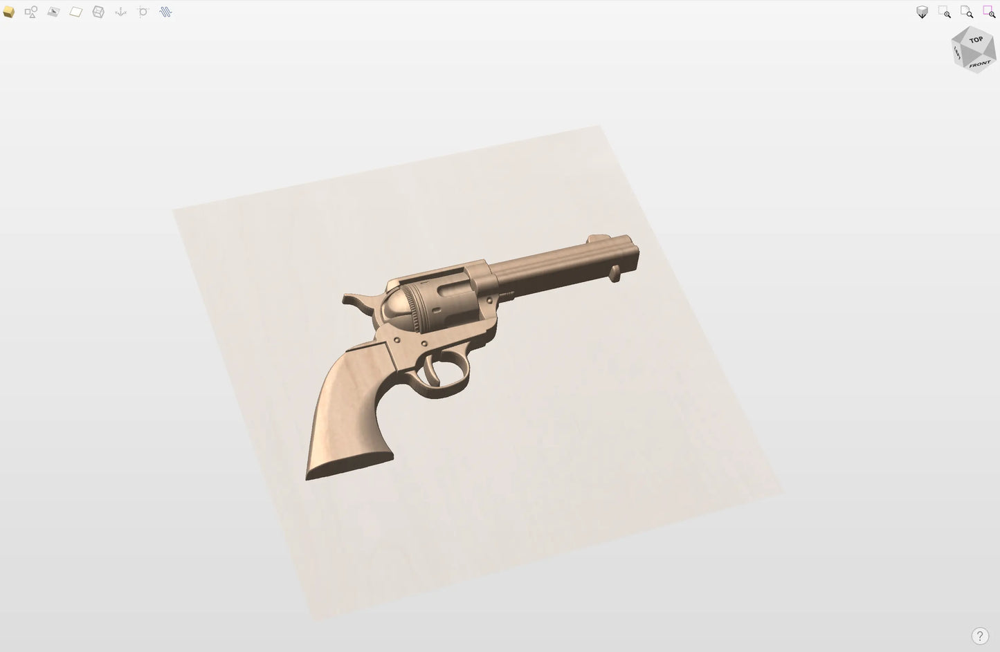 CNC File I Colt Peacemaker Revolver Plain Pistol 3D Model I RathTech Design My Store