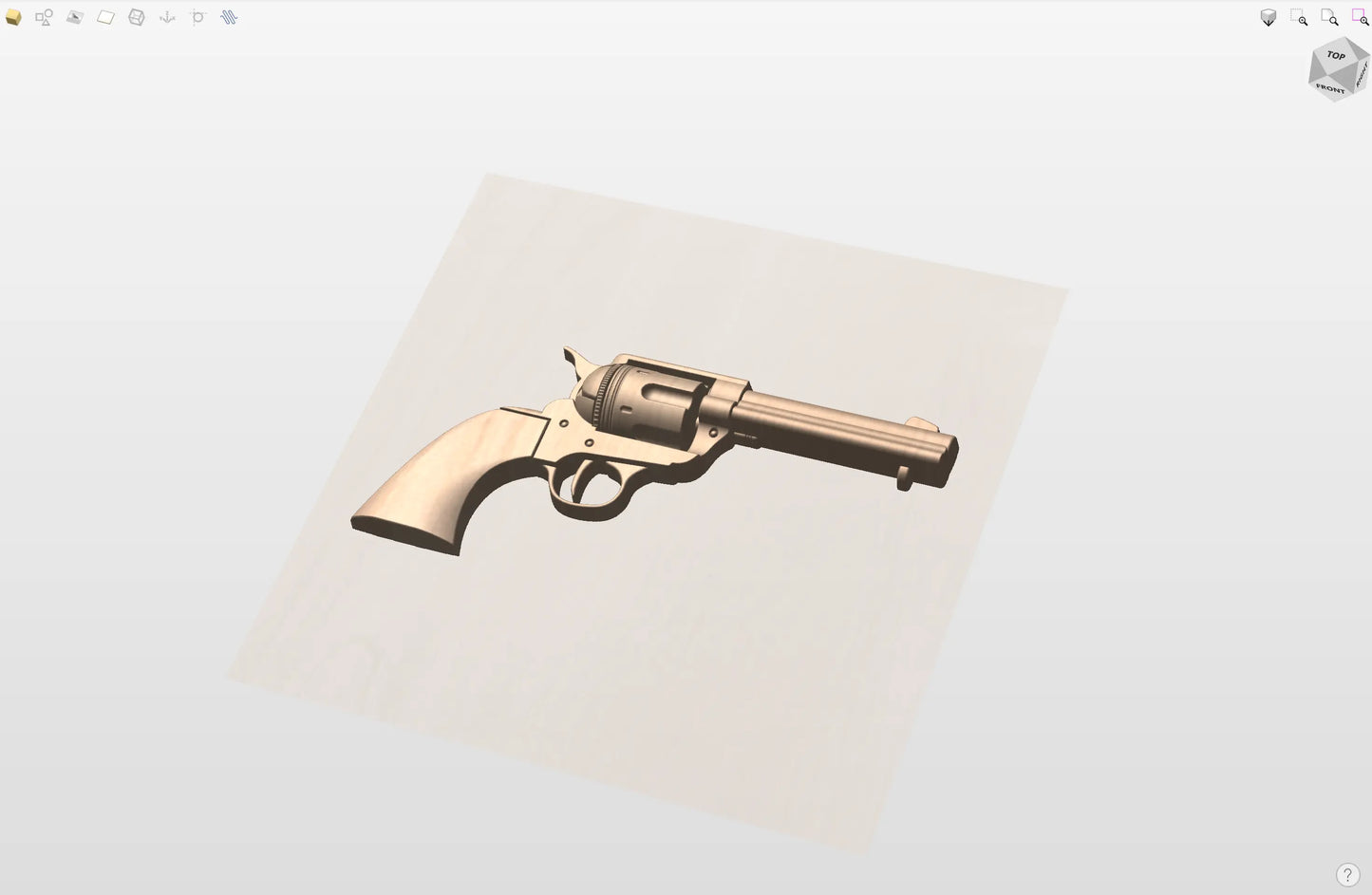 CNC File I Colt Peacemaker Revolver Plain Pistol 3D Model I RathTech Design My Store