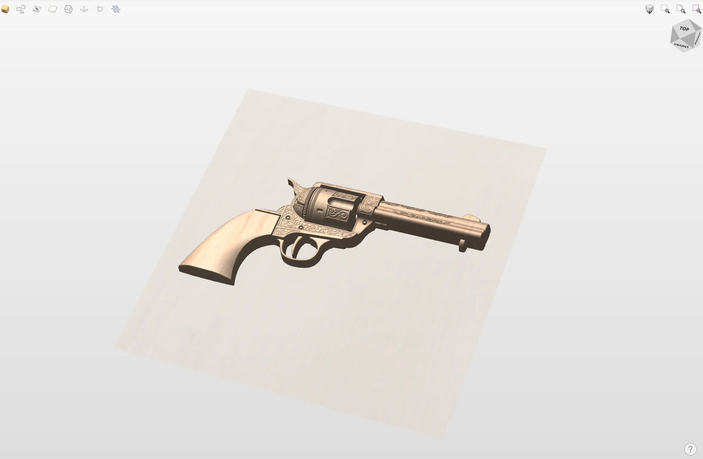 CNC File I Colt Peacemaker Revolver Engraved Pistol 3D Model I RathTech Design My Store