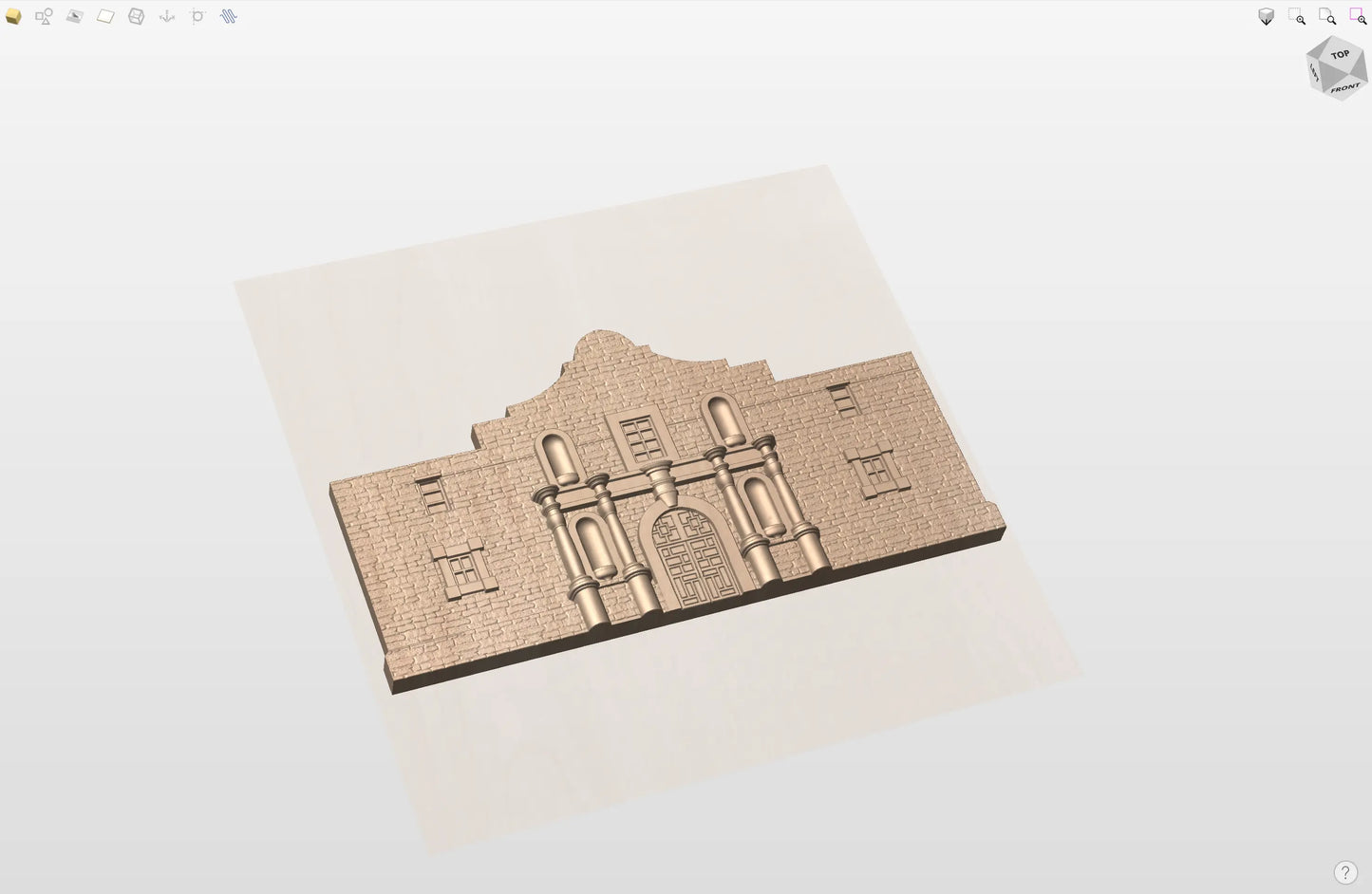 CNC File I San Antonio, TX Alamo 3D Model I RathTech Design My Store