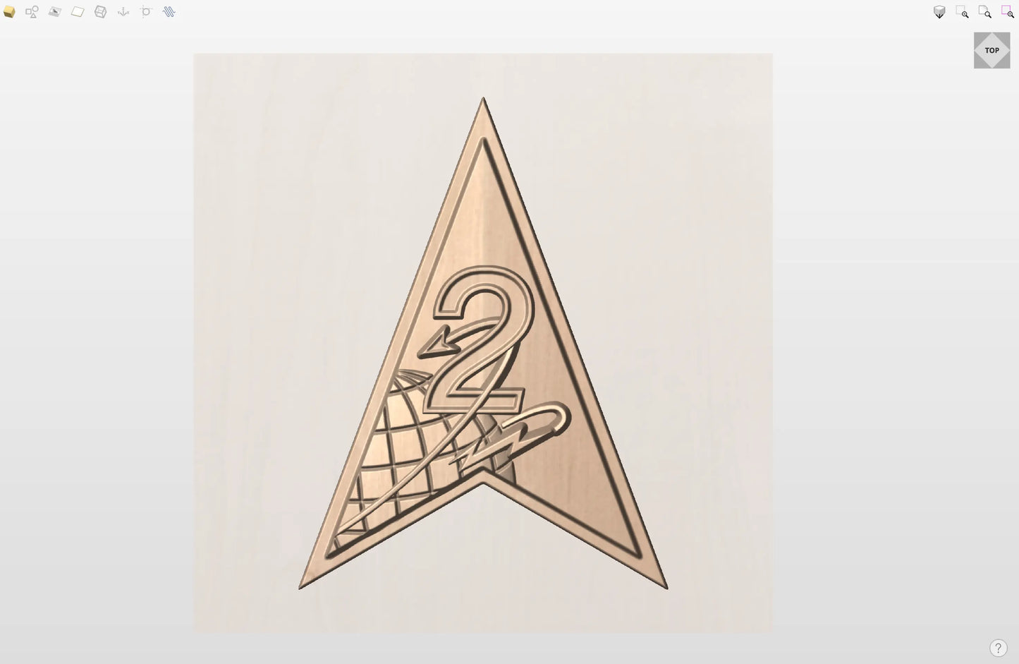 CNC File I US Space Force Space Delta 2 Insignia 3D Model I RathTech Design My Store