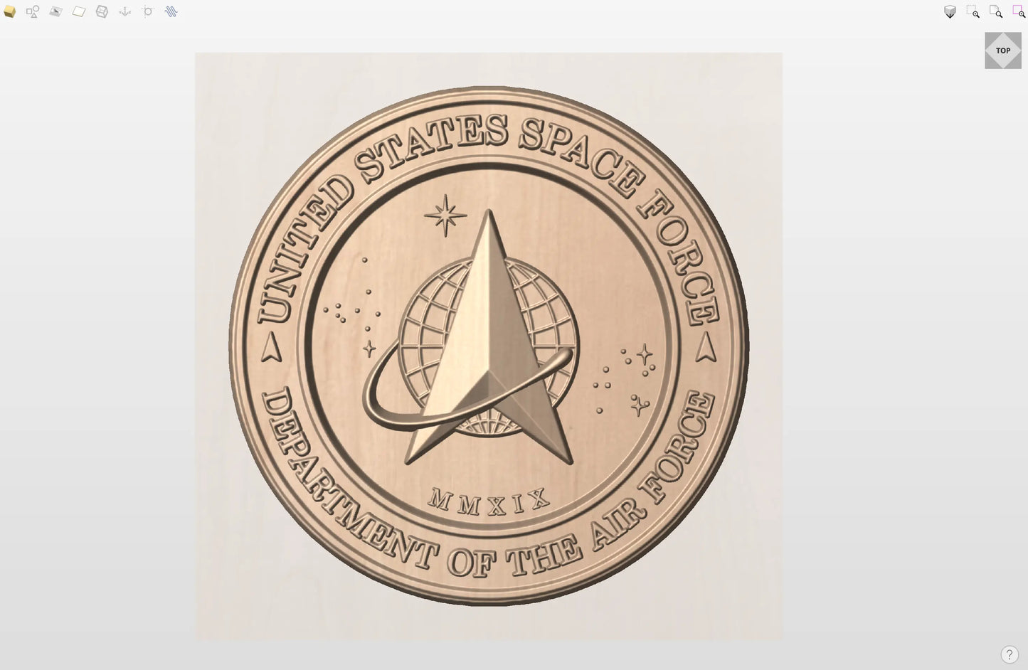 CNC File I US Space Force Seal 3D Model I RathTech Design My Store