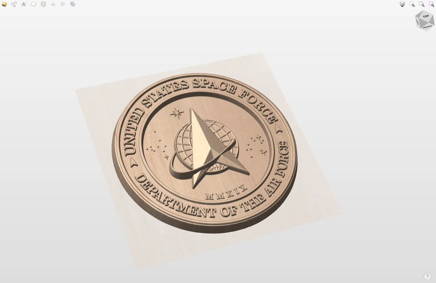 CNC File I US Space Force Seal 3D Model I RathTech Design My Store