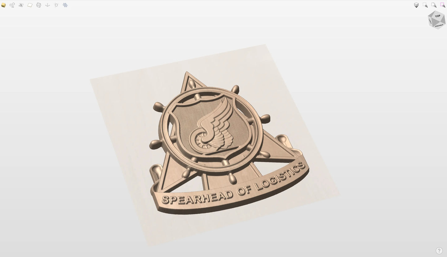 CNC File I US Army Transportation Corps Regiment Crest 3D Model I RathTech Design My Store