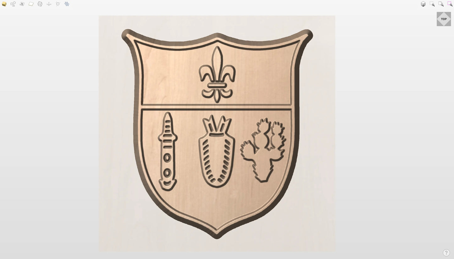 CNC File I US Army 1st Battalion 125th Field Artillery Regiment Crest 3D Model I RathTech Design My Store