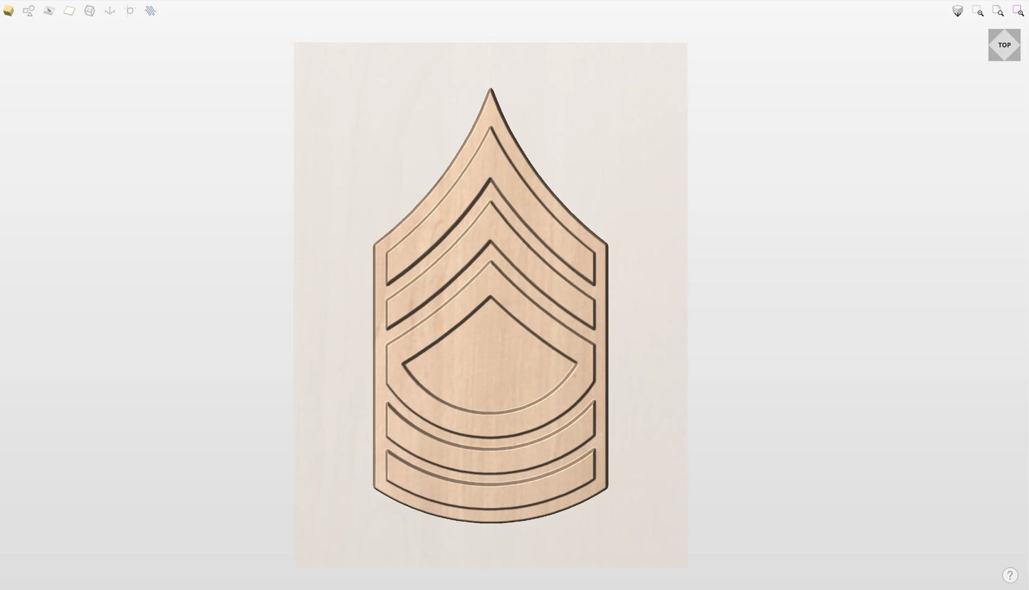 CNC File I US Army Master Sergeant E-8 Rank 3D Model I RathTech Design My Store