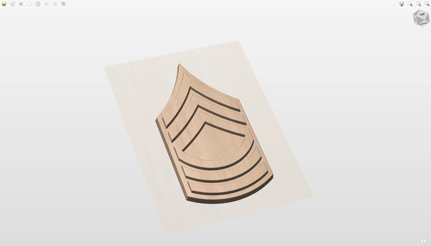 CNC File I US Army Master Sergeant E-8 Rank 3D Model I RathTech Design My Store