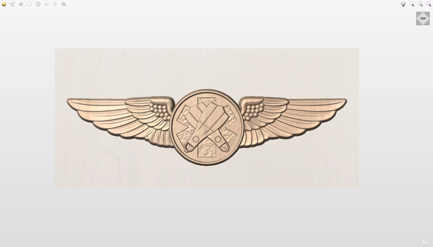 CNC File I US Coast Guard Rescue Swimmer Badge 3D Model I RathTech Design My Store