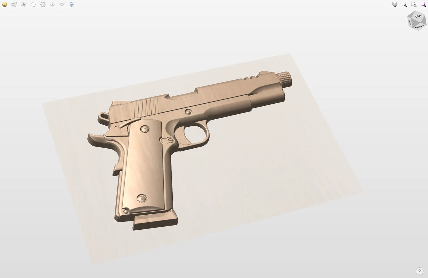CNC File I 1911 Pistol Ported Version 3D Model I RathTech Design - My Store