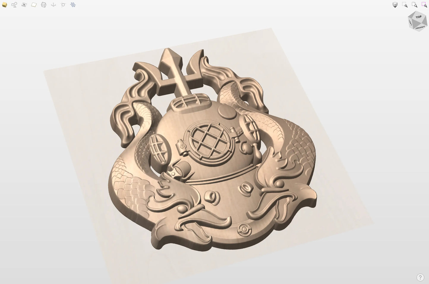 CNC File I US Military l US Army Master Diver Badge 3D Model I RathTech Design