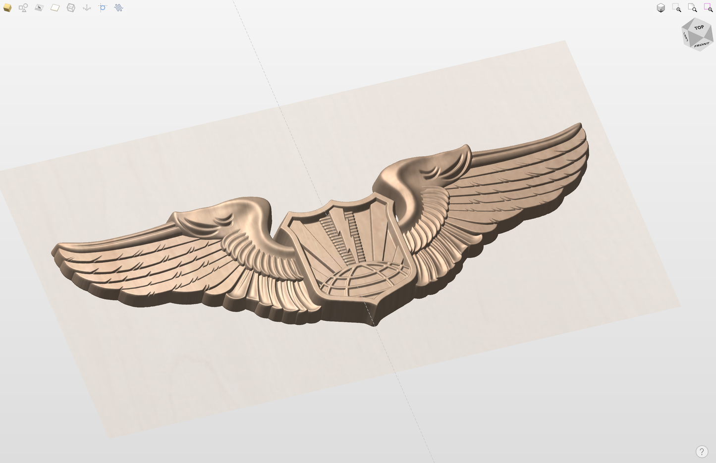CNC File I US Air Force Basic Unmanned Remotely Piloted Aircraft Wings Insignia 3D Model I RathTech Design