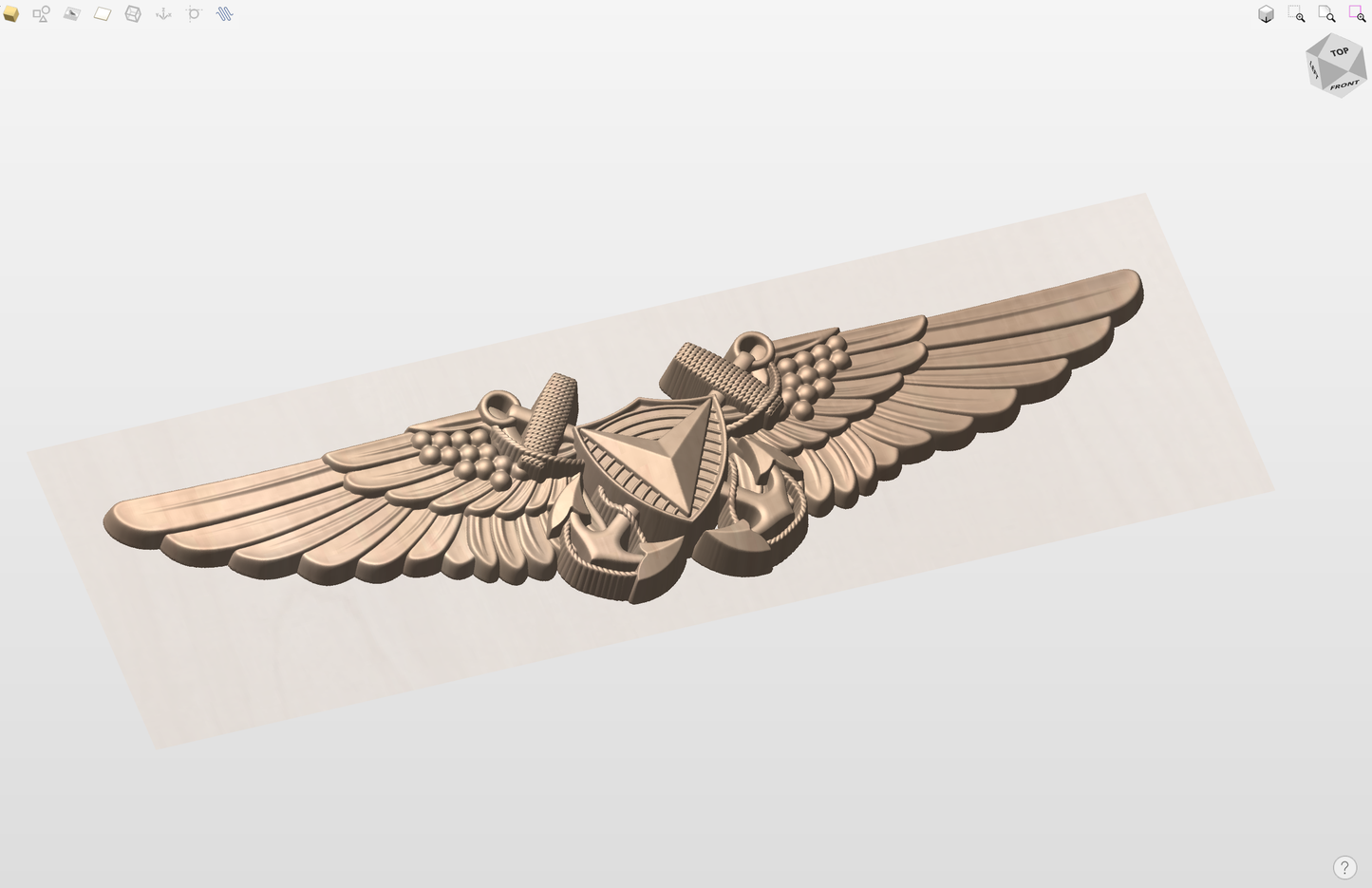 CNC File I US Navy Officer Unmanned Aircraft System Badge 3D Model I RathTech Design