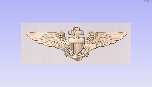 CNC File I US Navy Aviator Wings 3D Model I  RathTech Design My Store