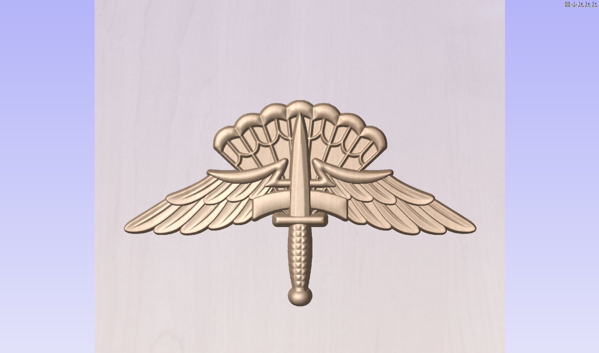 CNC File I Freefall Parachutist Badge 3D Model I  RathTech Design My Store