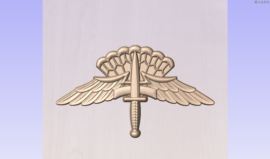 CNC File I Freefall Parachutist Badge 3D Model I  RathTech Design My Store