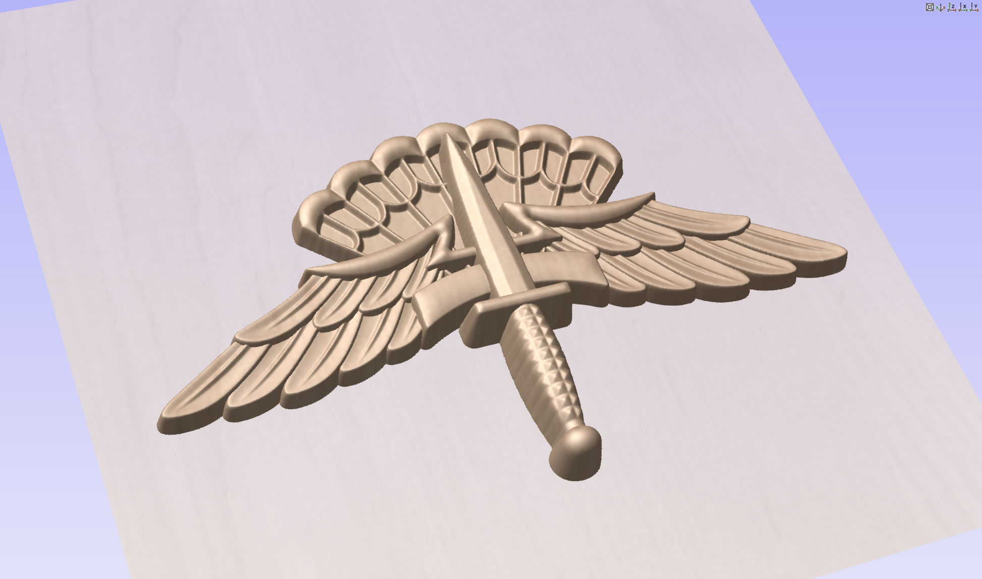 CNC File I Freefall Parachutist Badge 3D Model I  RathTech Design My Store