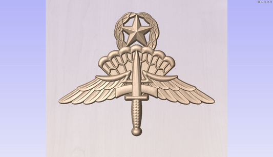 CNC File I Master Freefall Parachutist Badge 3D Model I  RathTech Design My Store