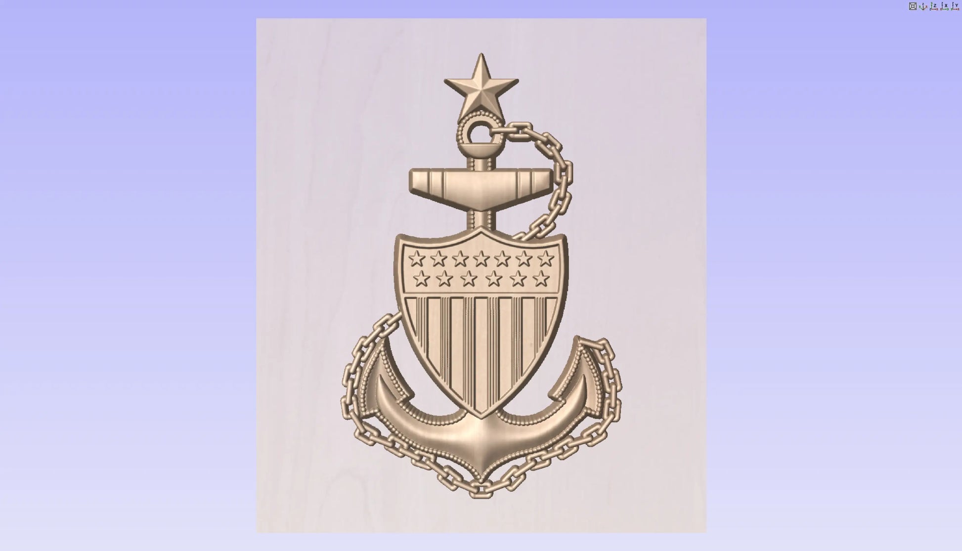 CNC File I US Coast Guard Senior Chief Petty Officer Rank E8 3d Model I  RathTech Design My Store