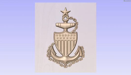 CNC File I US Coast Guard Senior Chief Petty Officer Rank E8 3d Model I  RathTech Design My Store