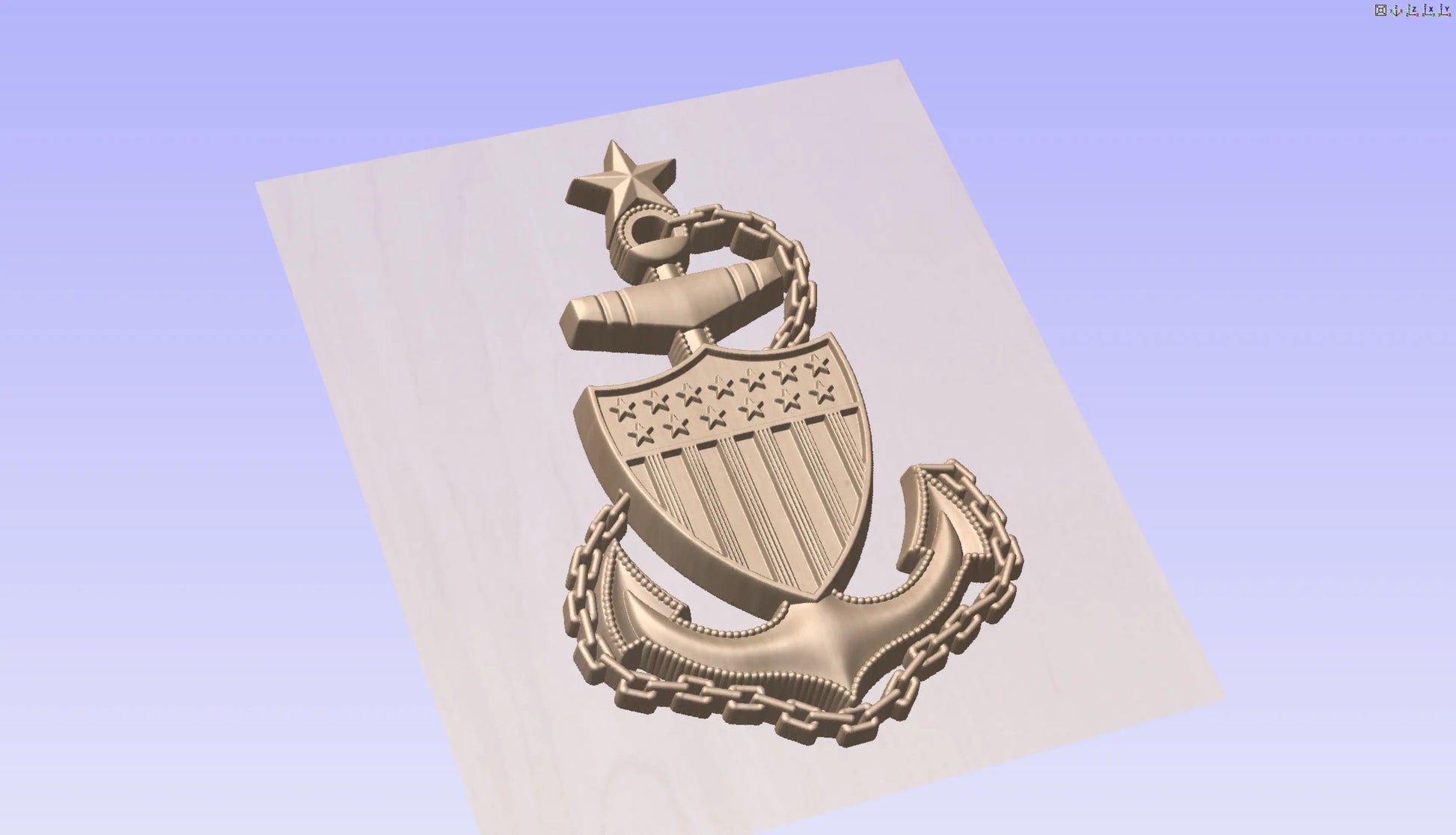 CNC File I US Coast Guard Senior Chief Petty Officer Rank E8 3d Model I  RathTech Design My Store