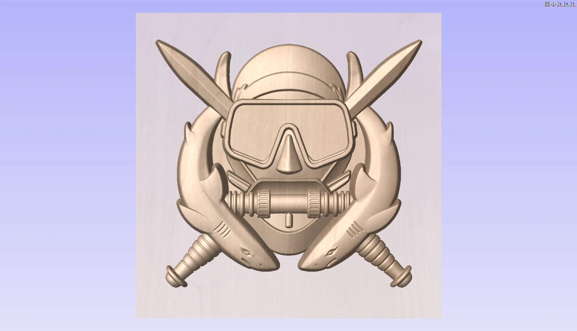 CNC File I US Army Special Forces Combat Diver Badge 3D Model I RathTech Design My Store