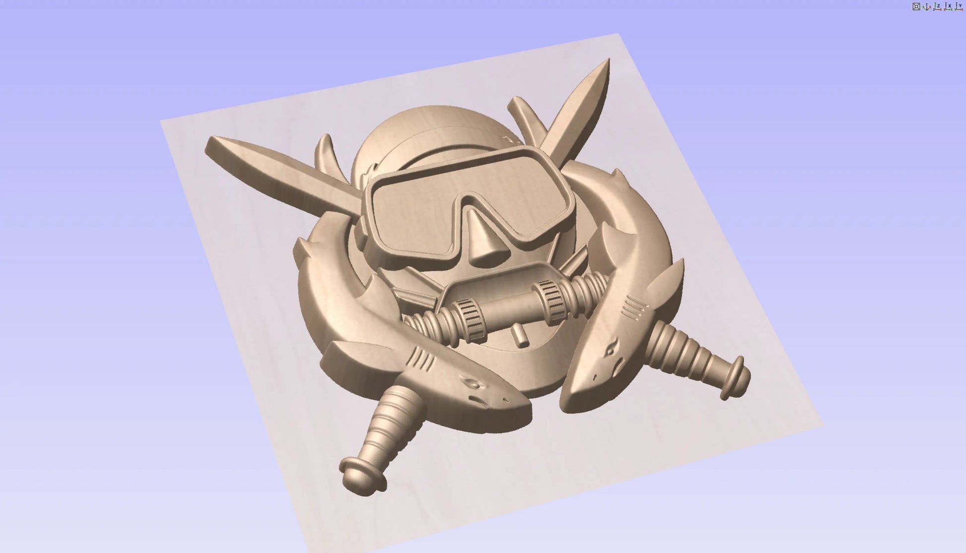 CNC File I US Army Special Forces Combat Diver Badge 3D Model I RathTech Design My Store