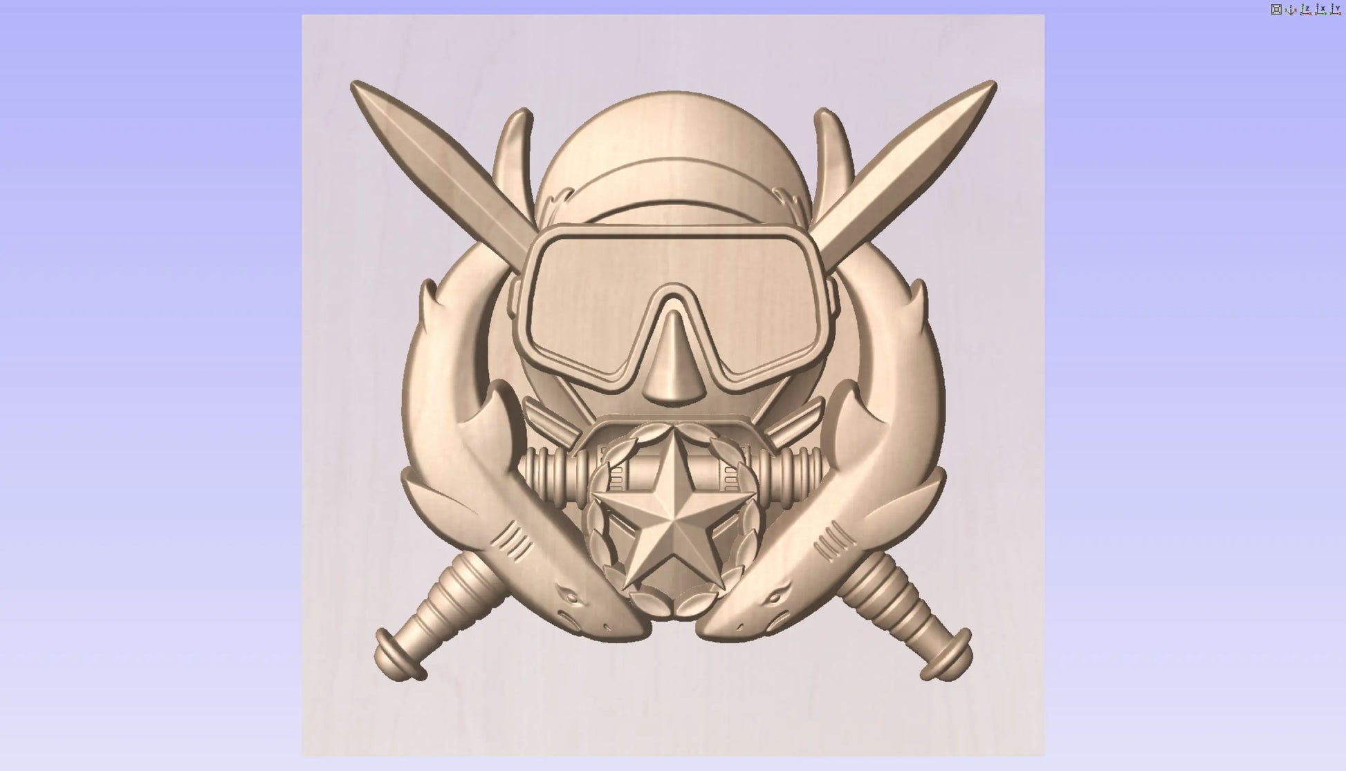 CNC File I  US Army Special Forces Diving Supervisor Badge 3D Model I  RathTech Design My Store
