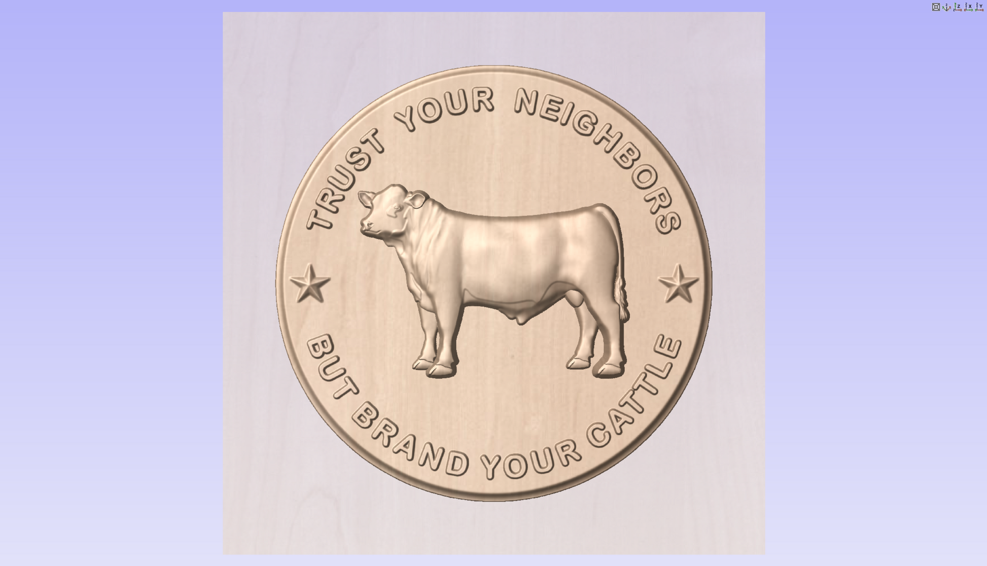 CNC File I  Bull Sign 3D Model I  RathTech Design My Store