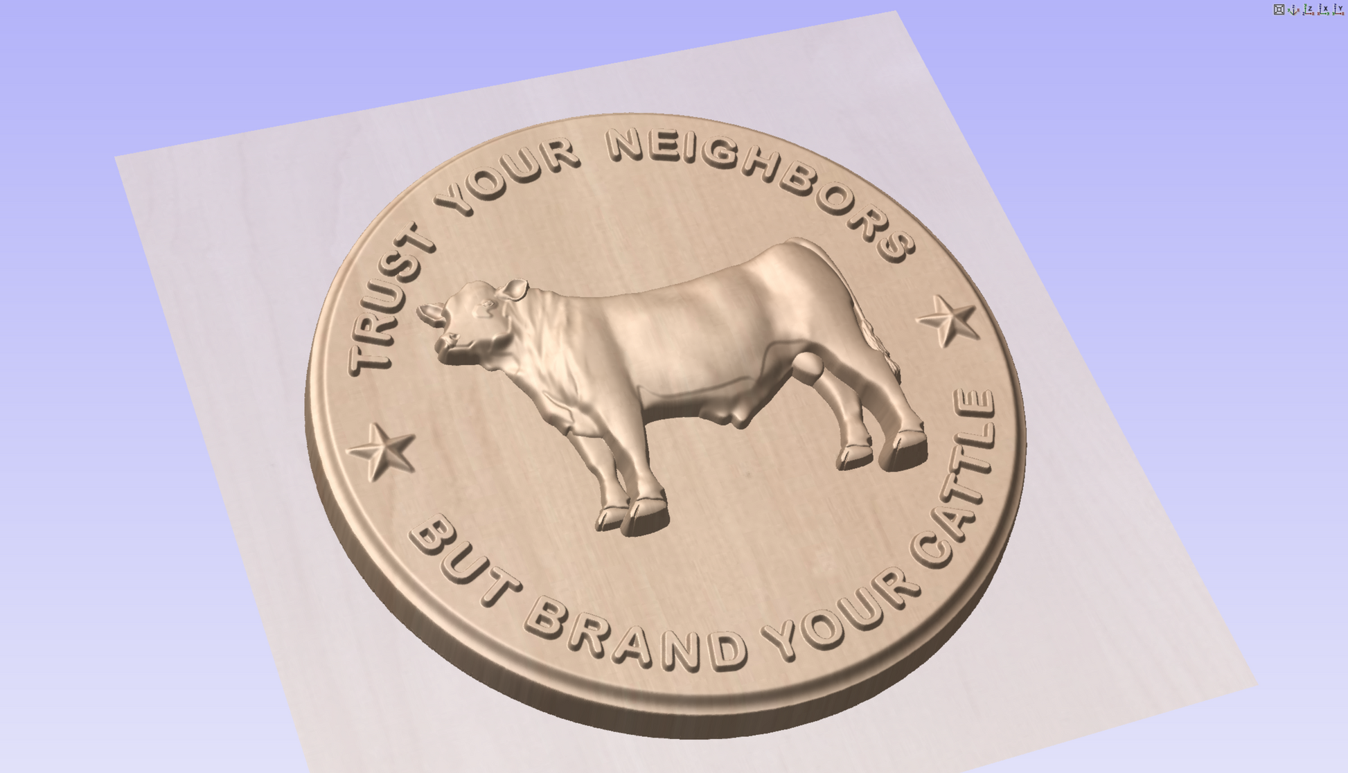 CNC File I  Bull Sign 3D Model I  RathTech Design My Store