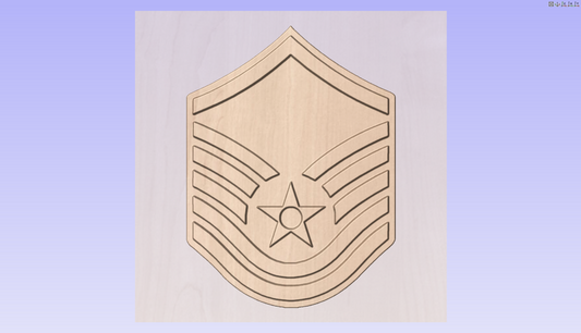 CNC File I  USAF Master Sergeant Rank E7 3d Model I  RathTech Design My Store