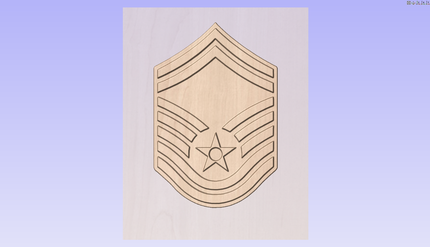 CNC File I USAF Senior Master Sergeant Rank E8 3d Model I  RathTech Design My Store